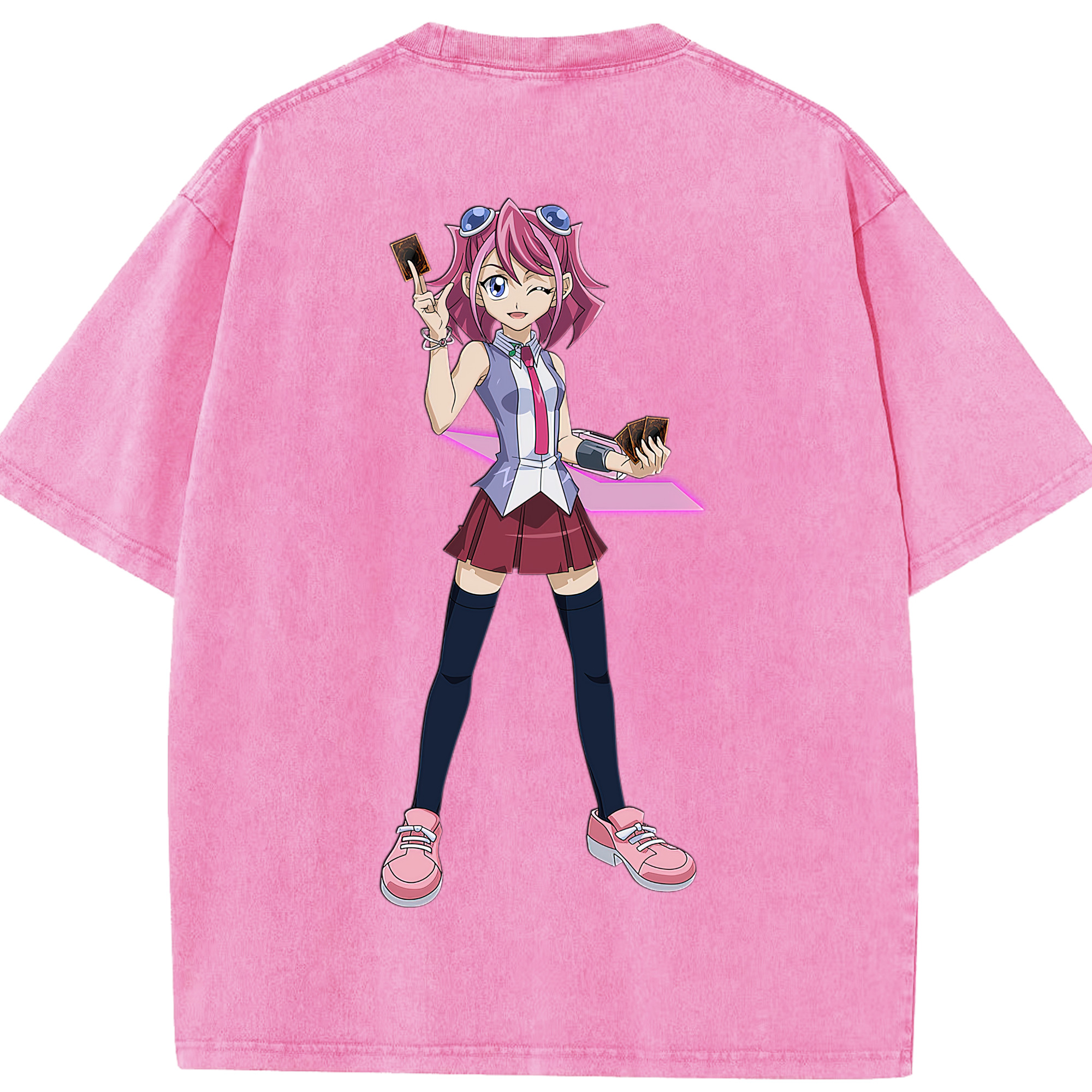 （画像用） 遊☆戯☆王 Yu-Gi-Oh! 綿100% ヴィンテージ風 半袖Tシャツ（背面プリント）